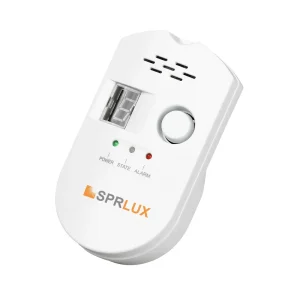 Gas Alarm with LED Display Photoelectric Sensor 85dB Alarm ABS Plastic