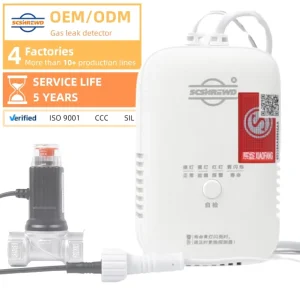 Gas Leak Alarm System Methane CH4 ABS Material Sound Light Alarm Gas Leak Detector for Factory Direct Sales