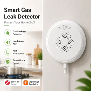 Gas Leak Detector Zigbee 3.0 Wireless Alarm Detector for Home Kitchen Safety