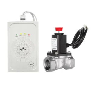 Gas Leak Detector with 12V Shut-Off Valve for Home and Kitchen