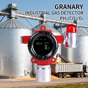 Granary Fixed CO2 O2 PH3 Gas Detector Factory OEM ODM for Carbon Dioxide Oxygen and Phosphine