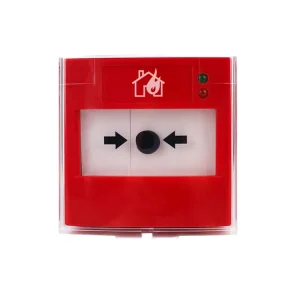 Green Red Double Light Manual Call Point Resettable Emergency Panic Button Switch With Cover for Fire Alarm