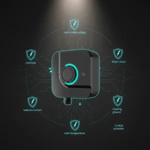 H-SE Series 7kW/22kW AC Wall-Mounted Electric Vehicle Charger Level 3 IP55/IP65