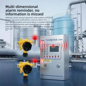 H2S O2 Ex CO LPG Industrial Fixed Gas Detector with High Accuracy Audible and Visual Alarm Digital Display Gas Probe