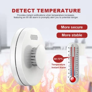 HD11R Photoelectric Heat and Smoke Detector with Remote Control, Tamper Alarm, 85 dB Sound and Relay Output
