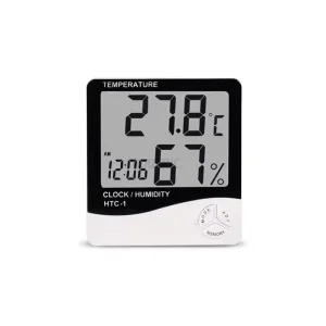 HTC-1 Large-Screen Indoor Temperature and Humidity Meter With Alarm Clock