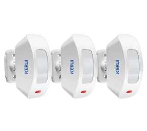 HW7 3-Piece Wireless Infrared Curtain Sensor and PIR Detector for Burglar Alarm Systems