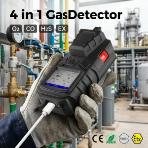 Handheld Explosion Proof O2 H2S CO EX Gas Detector Industrial Gas Leak Detector with Alarm