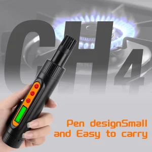 Handheld Industrial Digital Portable Natural Gas Detector 50-1000 PPM Sensitivity Audible and Visual Alarm