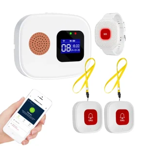 Hanging Pager Emergency Button Call Device Elderly SOS Home Care Medication Reminder Bracelet No Internet Connection Required