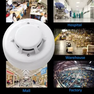 Hard-Wired Optical Smoke Detector with Alarm Waterproof Weatherproof DC24V