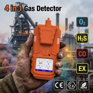High Accuracy Portable Gas Monitoring Equipment Combustion Gas Leak Detector Four in One Diffusion Detector Alarm for Industry