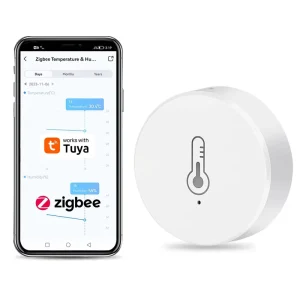 High Accuracy Tuya Zigbee Weather Temperature Logger Humidity Detector with Low Battery Alert Notification
