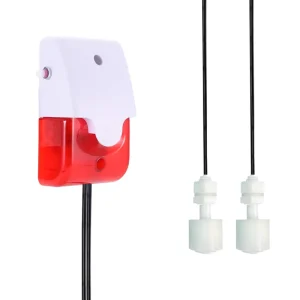 High Low Water Level Sensor Detector Alarm 120 DB Red Strobe Siren for Swimming Pool