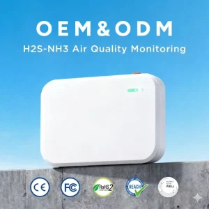 High Precision H2S NH3 CO2 Temperature Humidity 8 in 1 Sensor PoE 2.4G 5G WiFi Professional Multi Gas Detector IP30 Rated