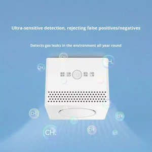 High-Sensitivity Gas Leak Sensor with Alarm and Remote Control, Mi Home App Compatible