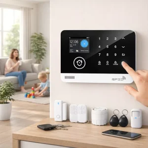 High Tech Home Security System with WiFi & 4G GSM ABS Portable Safety Protection Features