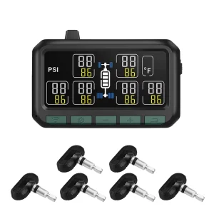 High-Temperature Air Leak Alarm TPMS for RV and Trailer Tire Pressure Monitoring
