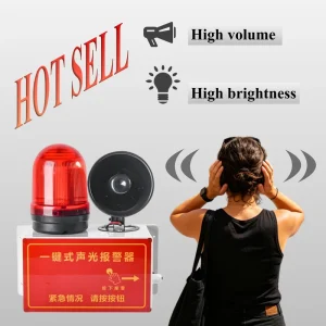 High-power Waterproof One-button Sound and Light Alarm with Warning Light and Loud Volume