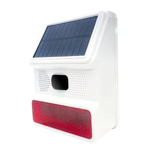 Home Alarm System High Decibel Silence Solar Power Strobe Siren IP65 Outdoor Wireless GPRS 100m Detection Motion ABS