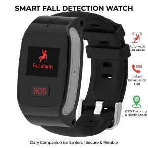 Home Care Elderly Smart Watch with SOS Emergency Calls, 4G LTE, GPS Tracking, Fall Alert, Health Monitor, IP67