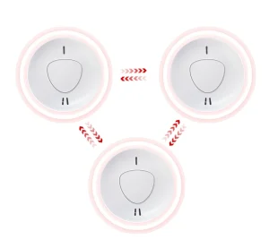 Home Hotel Smart Wireless Smoke Detector 10 Years Battery Powered Interconnected Hardware Fire Alarm