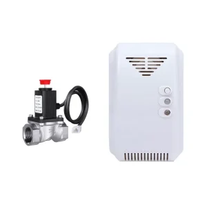 Home Kitchen CH4 Gas Leakage Sensor Alarm Protection Valve Solenoid Gas Leak Detector