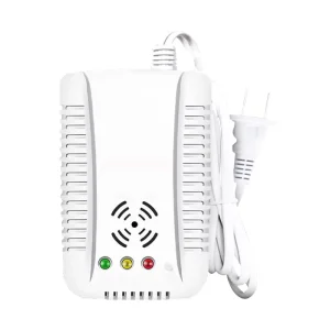 Home Kitchen Cooking Gas Methane Propane Butane Leak Alarm Detector with 0-20% LEL Range AC220V Sound and Flash Alarm