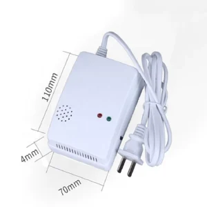 Home Restaurant Kitchen Gas Detector with Shut-Off Valve for Natural Gas Pipe 12V 24V LPG LNG Solenoid Valve
