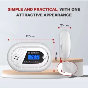 Home Safety Alarm Carbon Monoxide Detector Standalone CO Alarm EN50291 TUV Certificated LCD Display 10 Years Life CO Detector