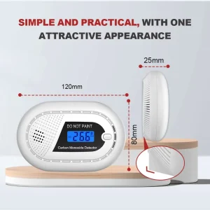 Home Safety Alarm Carbon Monoxide Detector Standalone CO Alarm EN50291 TUV Certificated LCD Display 10 Years Life CO Detector