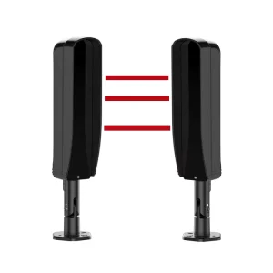 Home Security Alarm System Built-in Battery Wireless Active Infrared 3-Beam Intrusion Detector Perimeter Fence 433 IR Beam