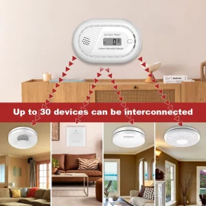 Home Security CO Alarms Interlinked Tamper Alarm 85dB Electrochemical Sensor Carbon Monoxide Alarm Australia Smoke