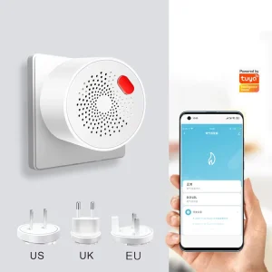 Home Security Smart Tuya APP Remote Control WIFI Combustible Gas Leakage Detector Alarm Loud 70dB Natural Gas Leak Detector