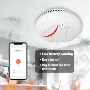 Home Security Smoke Detector and Wi-Fi 2.4 GHz Independent Smoke Alarm