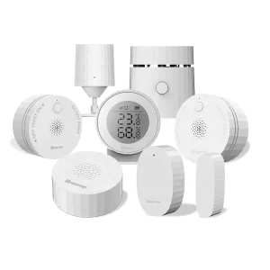 Home Security System PIR Motion Sensor Mini Smoke Alarm CO Detector Indoor Temperature and Humidity Sensor