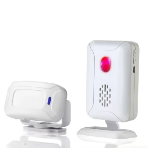 Home Security Wireless Motion Sensor Alarm ABS Battery Powered Doorbell for Elderly and Children 3-5m Detection Range 433MHz USB