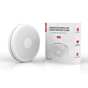 Home Security Wireless WiFi Smoke and Carbon Monoxide Detector with Photoelectric Sensor, Dustproof White ABS Plastic, 85 dB