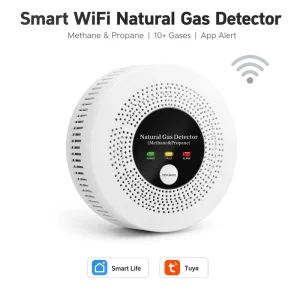 Home Smart Gas Detector LED Display Natural Gas LPG Alarm Propane Methane WiFi App Control