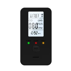 Household 4-in-1 Gas Detector for Toxic Gases and Carbon Dioxide with Temperature and Humidity Monitoring