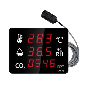 Household Air Quality Detector Temperature Humidity Meter CO2 Electronic Thermometer Gas Monitor OEM