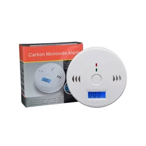 Household Battery-Powered Standalone Carbon Monoxide Detector with LCD Display