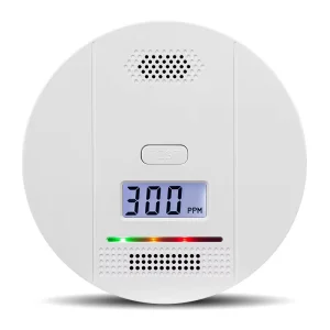 Household Carbon Monoxide Detector with ABS Housing, Sound Alarm, Water Resistance and 30-50 m Detection Range