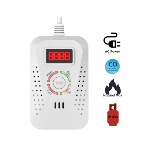 Household Carbon Monoxide and Natural Gas Detector with Shut-Off Valve Function
