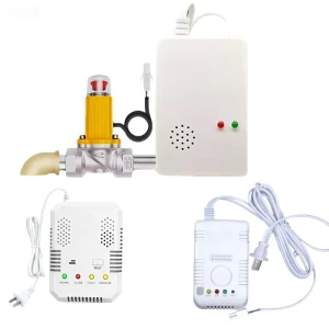 Household Gas Emergency Shut-Off Solenoid Valve with Gas Leak Detector Alarm