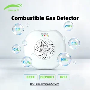 Household Gas Monitoring 3 Power Supply AC220V DC12V Battery IP31 Compact Modular Structure Kitchen Small Shop Safety Alarm
