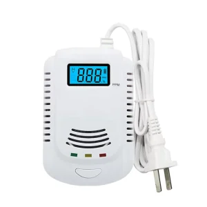 Household HUDUN Gas Carbon Monoxide Alarm Electrochemical Sensor Sound Light Digital Display 360 Degree Detection Wired