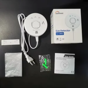 Household Natural Gas Leak Detector AC Plug-In Methane Propane Combustible Gas Monitor for Indoor Kitchen Safety