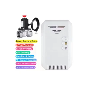 Household Natural Gas and LPG Combustible Gas Detector Alarm System ABS Material 12V/220V