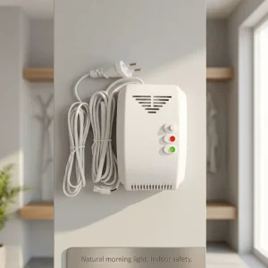 Household Shield Gas Leak Alarm for Kitchen Use Natural Liquefied Gas Detection ABS Wi Fi Enabled Sound Light Alarm 20m Range
